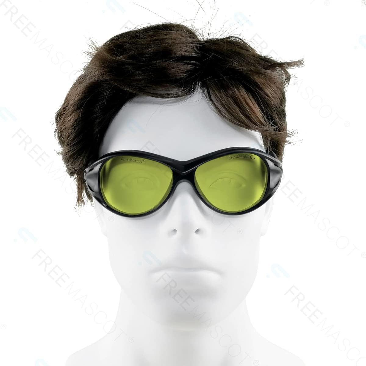FreeMascot Professional OD 5+ 190nm-450nm UV Light/Violet & Blue Laser Safety Glasses