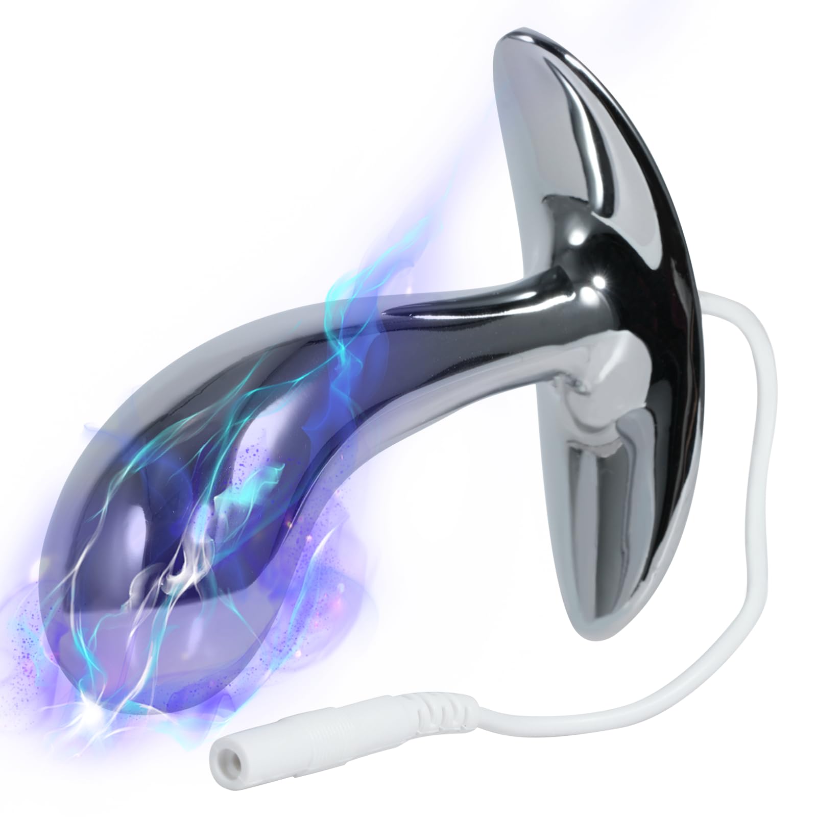 Electroshock Sex Toys for Prostate Massage Analplug Sex Products Connected to a Power Source Stainless Steel Butt Plugs