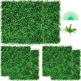 VEVOR Plantas Hiedra Artificial 50,8 x 50,8 cm Plantas Artificiales Decorativas 6 Piezas Estera de Seto Artificial de Boj con Espesor de 4 cm Jardín Vertical 100% PE Plantas Artificiales Colgantes