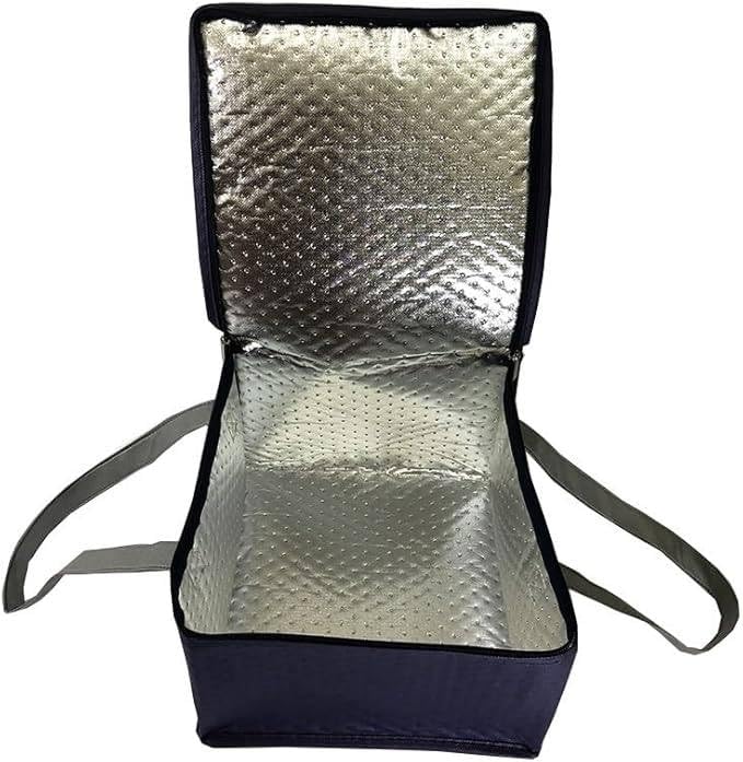 Lebensmittel-Liefertasche, 11 l - 58 l, große Kühltasche für Kuchen, Pizza, Thermotasche, Kühltasche, Kühltasche, Kühltasche, Thermosflasche, Lebensmittel-Getränke, Isolationsriemen, Handtasche