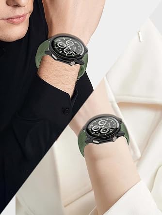 NOUKAJU Oneplus Watch 4用ケース 保護カバー スマートウォッチ用 9H強化ガラスフィルム内蔵 ハードPC 取り付け簡単 Oneplus Watch 4用スクリーンプロテクター ブラック