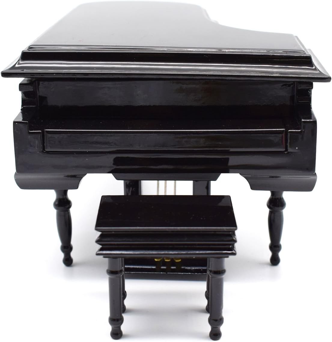 Mylifestyle Piano Music Box with Bench and Black Case Musical Boxes Gift for Christmas/Birthday/Valentine's Day, Melody Castle in The Sky