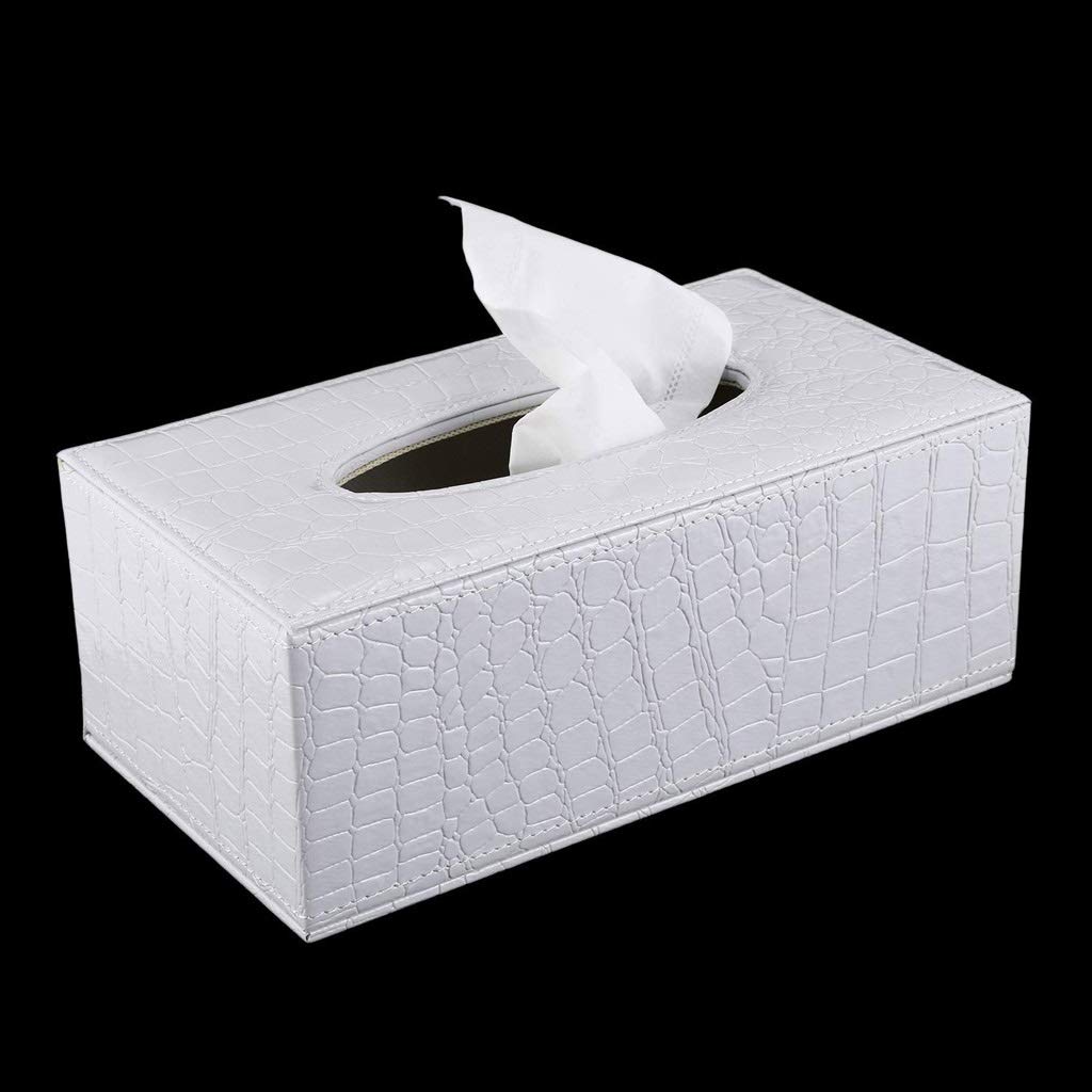 PU Tissu en Cuir Couvercle de boîte, Porte Bureau Boîte Rangement Conteneur for la Maison et