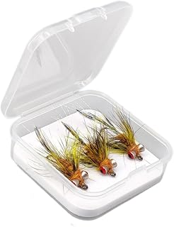 Nassfliegen Naturhantel 3D-Augen Forelle, 3er-Pack