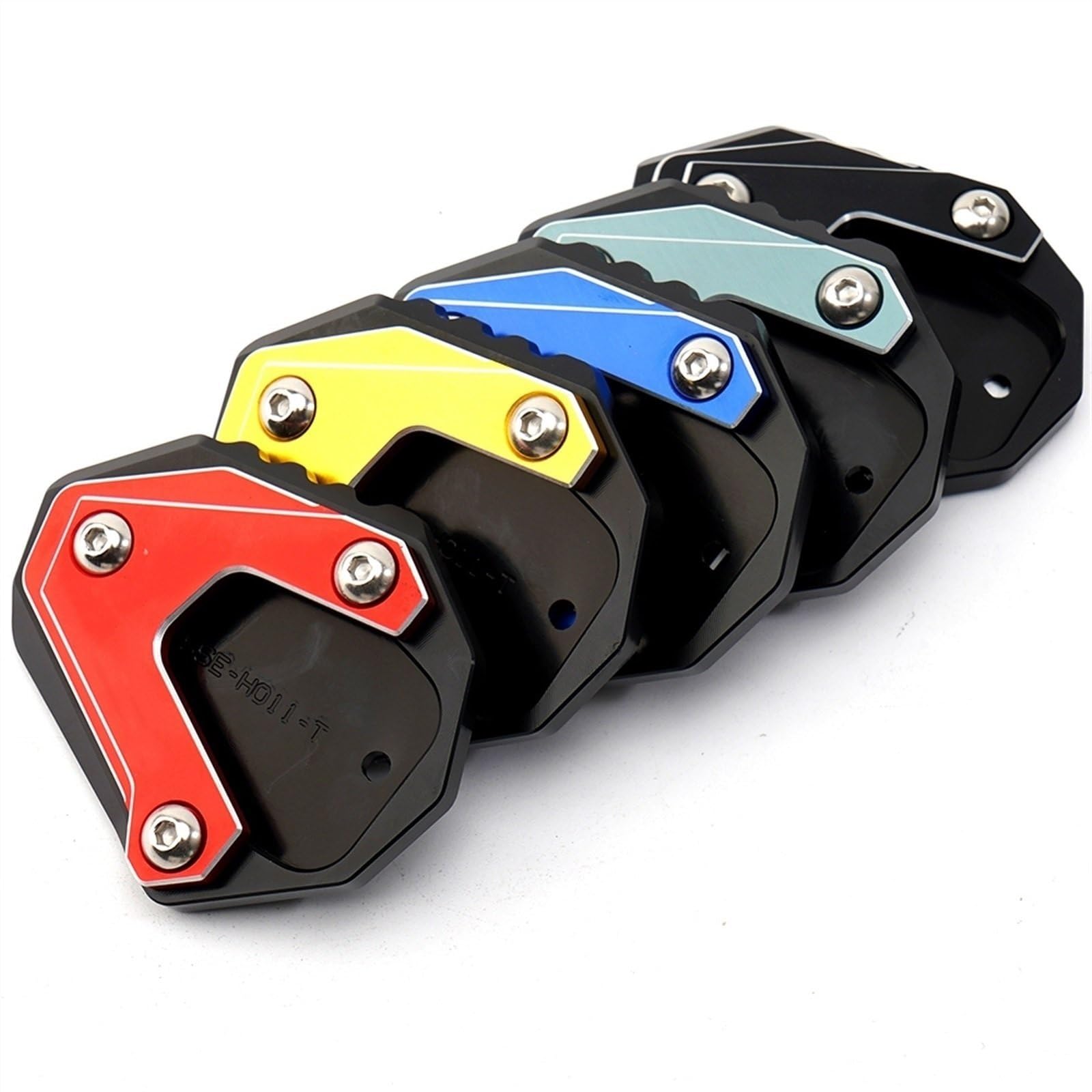 Piezas Repuesto Motocicletas Accesorio Modificado para Motocicleta, Almohadilla De Soporte Lateral, Tapas De Válvula De Neumático De Rueda Ampliadora para CB750 CB 750 para Hornet 2023(Titanium,1)