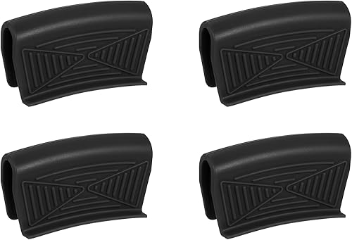 Miniatura 8 de uxcell 2 piezas de asistencia de silicona para mango de sartén caliente, fundas para mango de sartén caliente, funda resistente al calor, cubierta