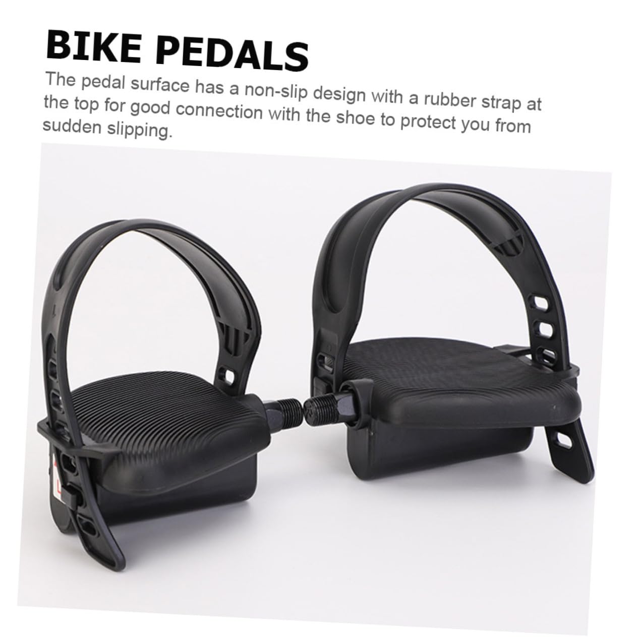 Verstellbare Heimtrainerpedale mit Rutschfestem Gummi und Stahl Ersatzpedale für Outdoor Fahrräder Fitness Fahrradzubehör mit Abs und Verstellbaren Gummiriemen