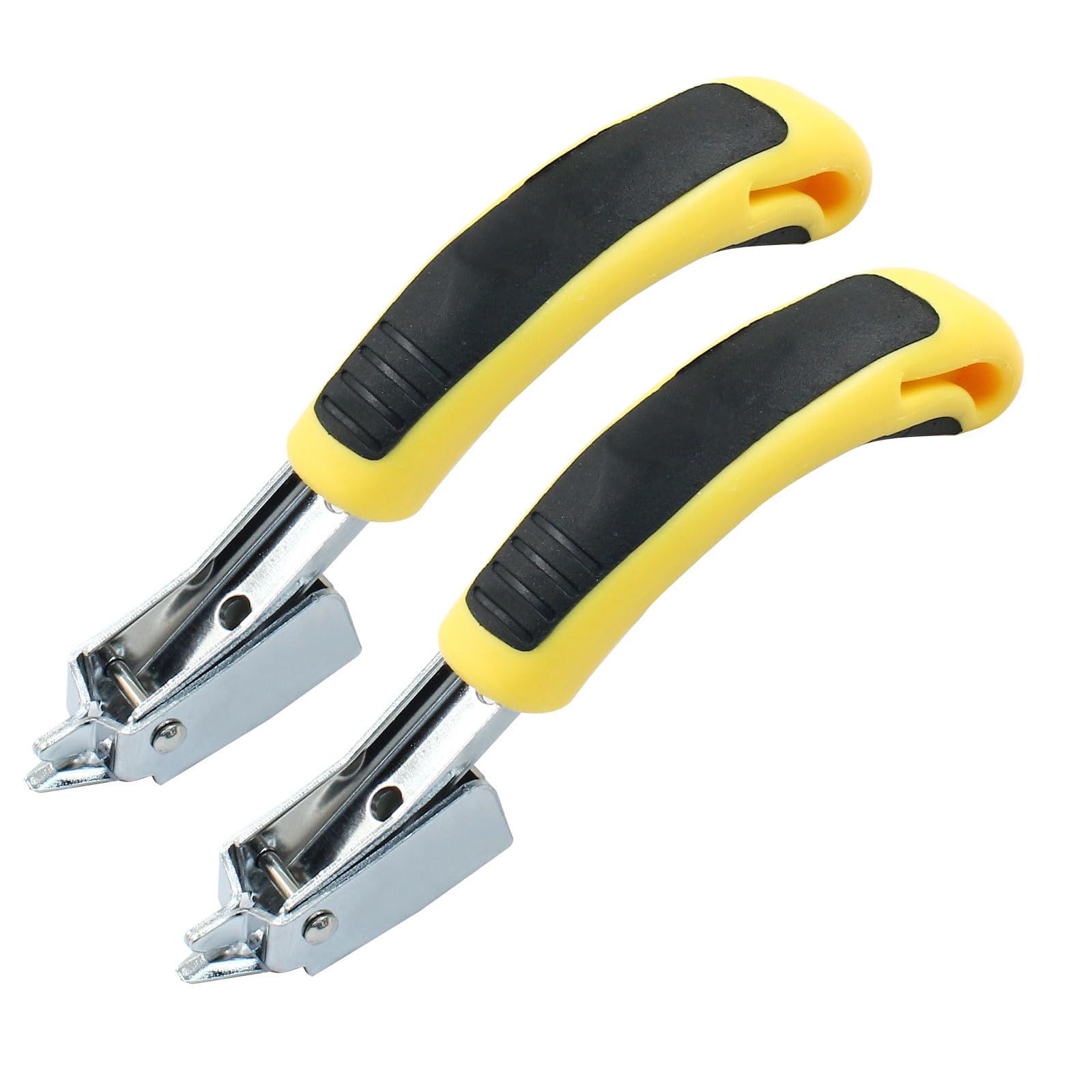 Rierdge 2 Pac Yellow Heavy Duty Staple Puller Tool, Staple Remove with Ergonomic Handle for Home Improvement, Removing Door and U-Shaped Nails from