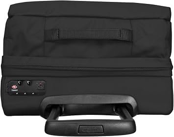 EASTPAK TRANS4 S 44L Small Cabin Wheeled Luggage, Two Compartments, TSA Lock, 360 Spinner Wheels, and Telescopic Handle, Black