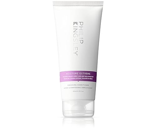 Miniatura 3 de PHILIP KINGSLEY Moisture Extreme Acondicionador enriquecedor para cabello rizado y seco dañado con germen de trigo de almendra, aceite de aguacate