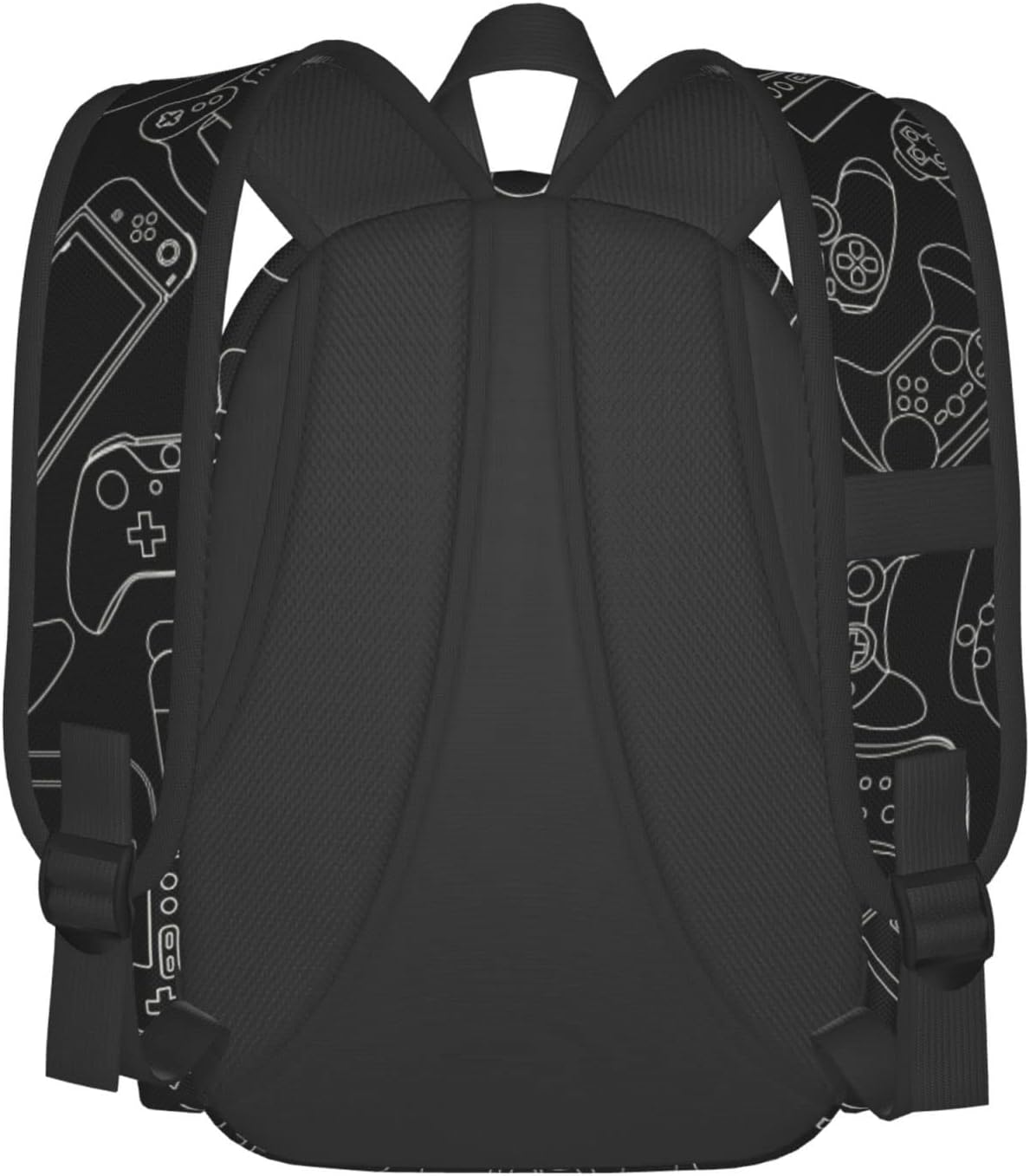Video Game Controller Background Gadgets Large Capacity Backpack Lightweight Personalized Laptop Bag Tablet Travel School Bag with Multiple Pockets