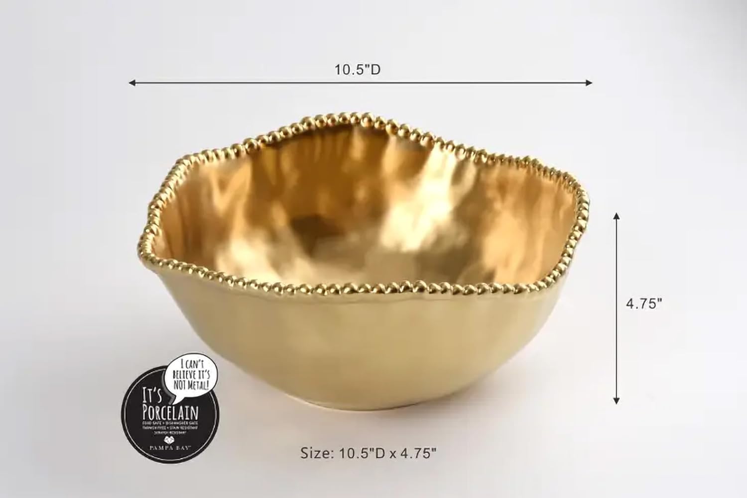 Pampa Bay Salad Bowl (Gold Tone)