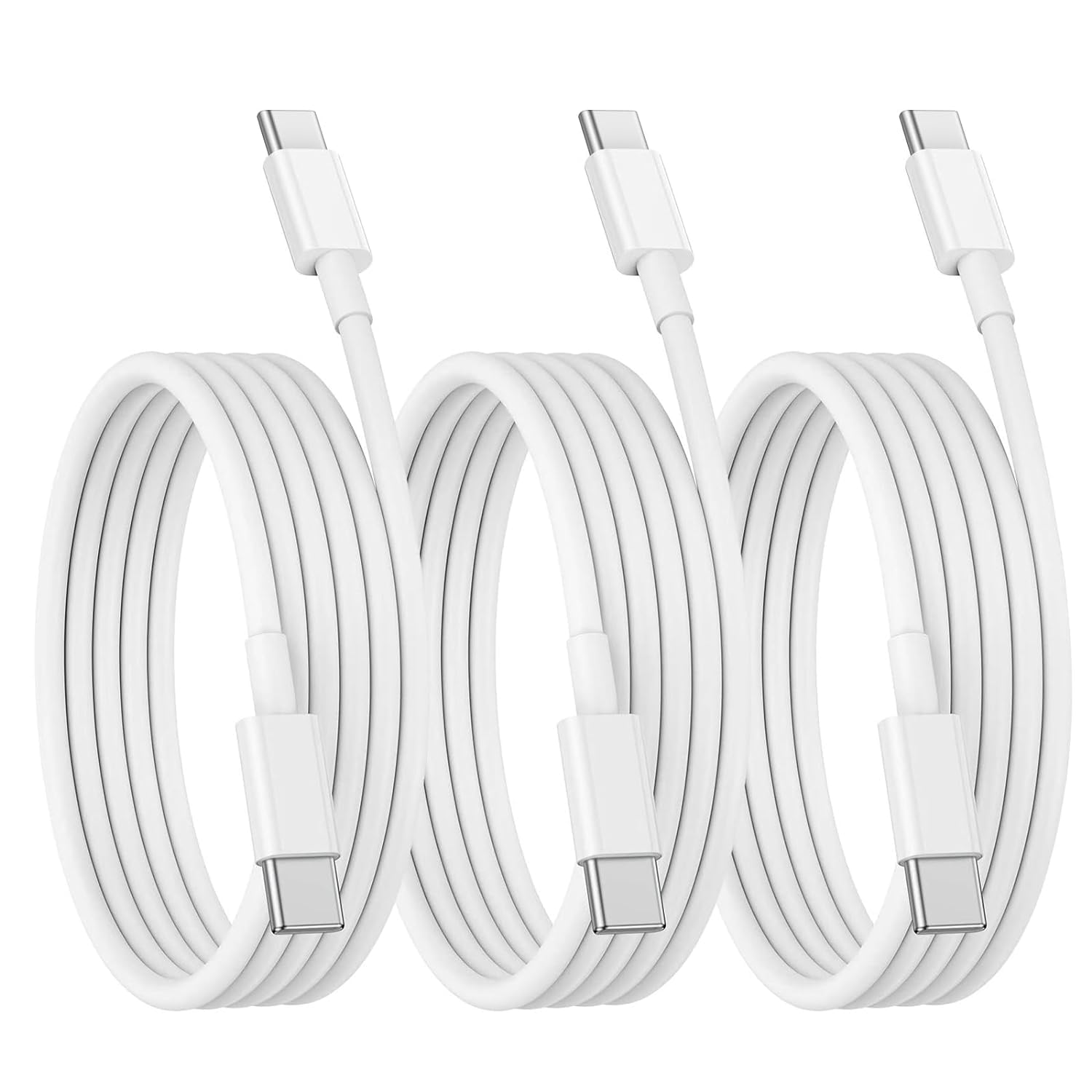 CASOSHIELD 3Pack USB C to USB C Fast Charger Cord 3ft, Type C to Type C Charging Cable Compatible for iPhone 16/16 Pro Max/15 Plus/15 Pro Max, iPad Pro/MacBook/Galaxy S23/S22, White (B0CV27BC89) Amazon Price History, Amazon Price Tracker