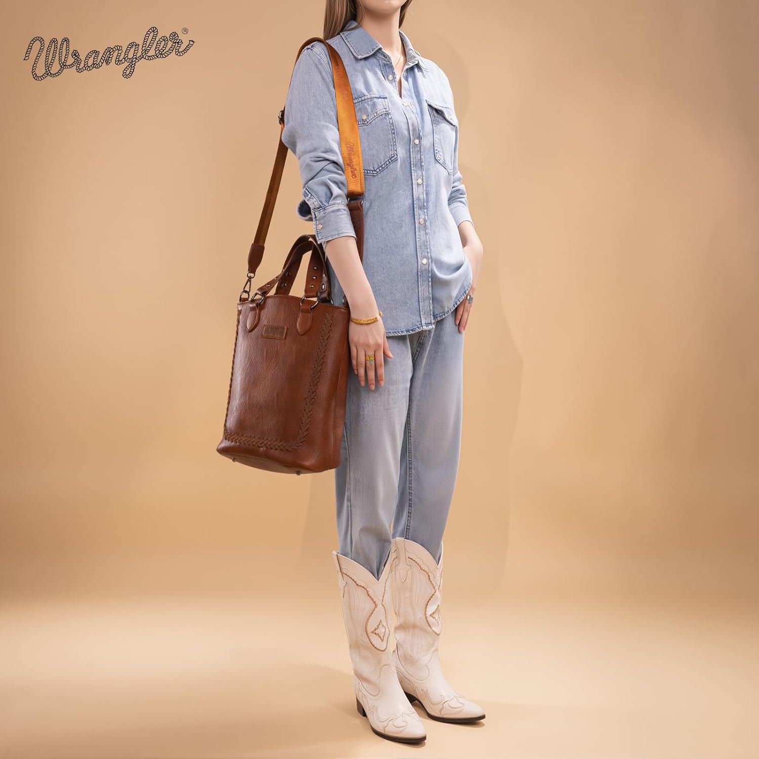 Wrangler Tote Bag for Women Large Crossbody Purses Western Designer Handbags