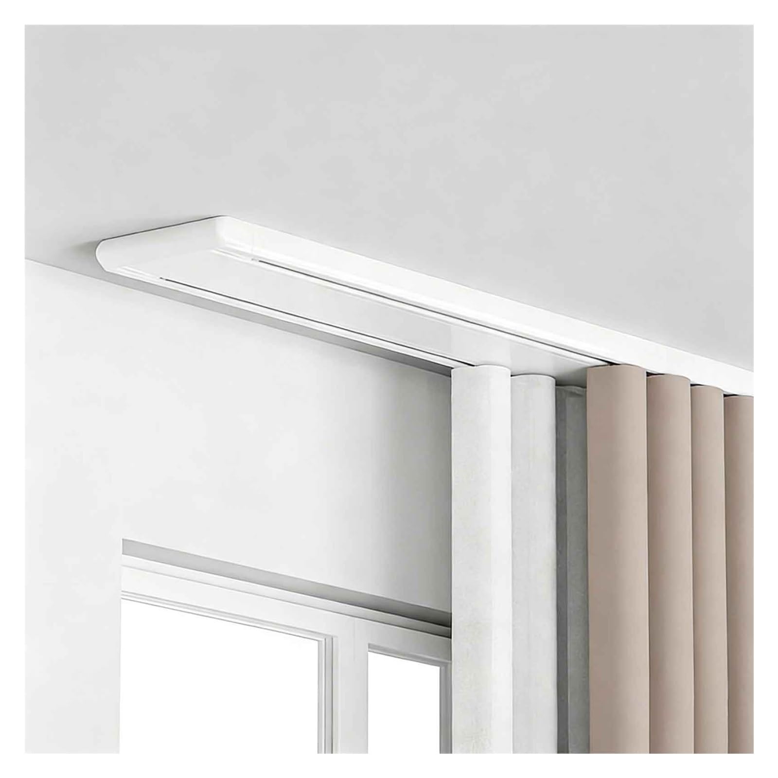 Tringle à rideaux double 410 cm barre de rideau noire pour salon et chambre