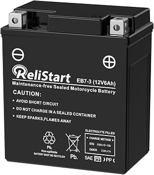 12V 6AH Battery, Rechargeable Maintenance Free SLA AGM Motorcycle Battery