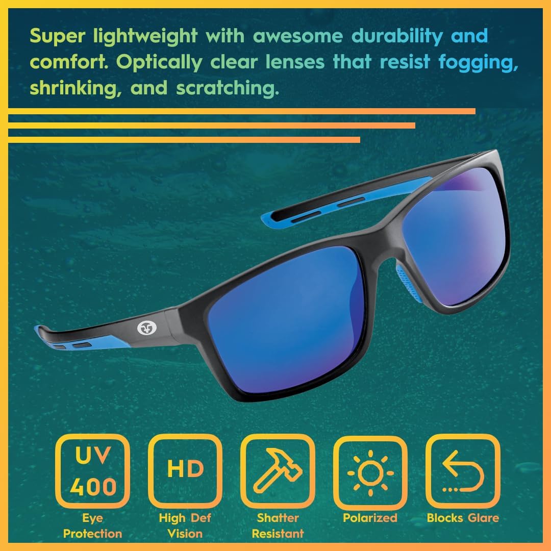 Flying Fisherman Freeline Polarized Sunglasses with AcuTint UV Blocker for Fishing and Outdoor Sports