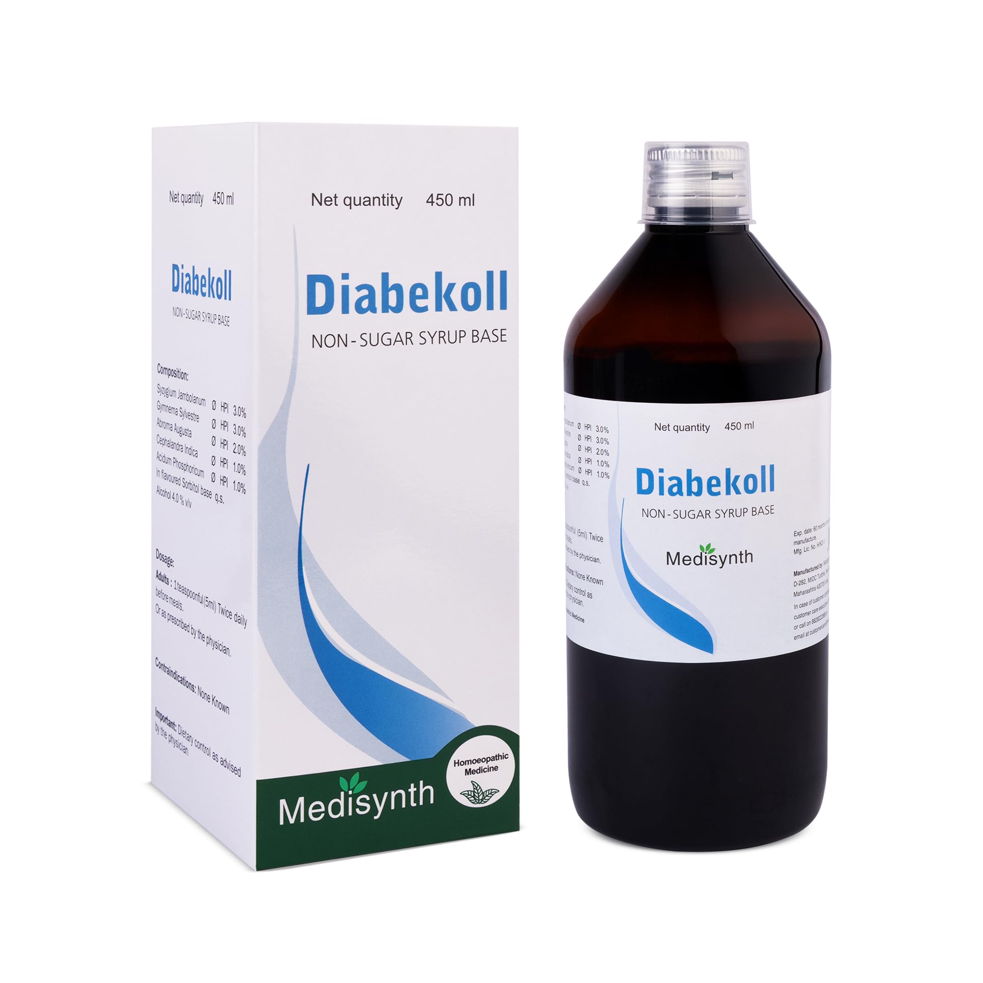 MEDISYNTH Diabekoll Syrup - (450ml) Pack of 1 | Batch No. 81 | Expiry - June 2030-image-46