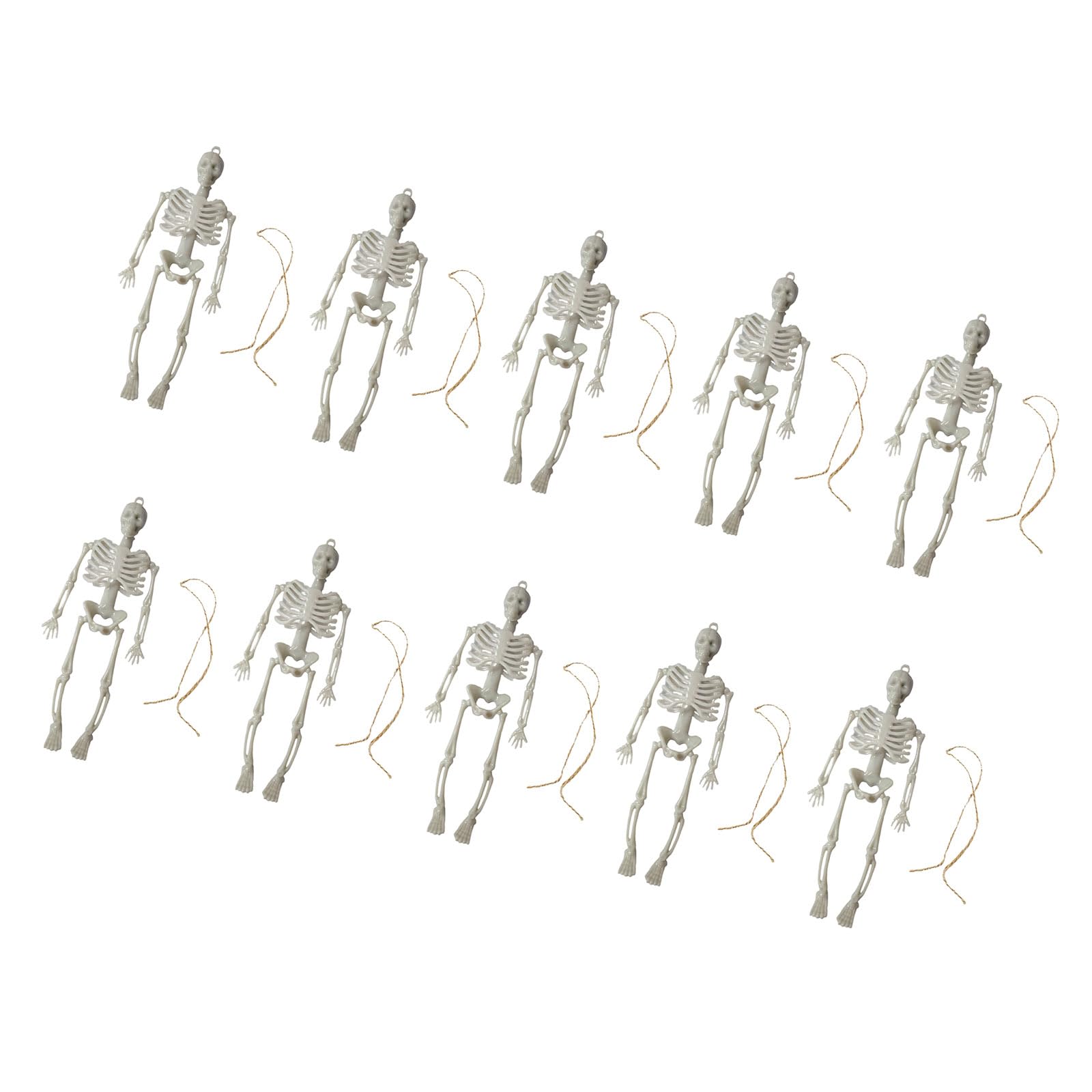 Tsophreniq 10PCS Miniature Skeleton Decorations for Halloween Party Scary Bone Indoor Outdoor Decoration Halloween Skeletons