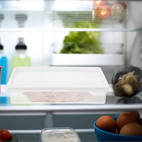 Miniatura 3 de Luxshiny Recipiente de almacenamiento de tocino para refrigerador, contenedor de tocino de plástico de 18.6 fl oz, recipiente de tocino de cocina,