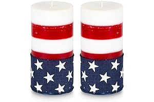 American Flag Scented Candles In Red, White, and Blue