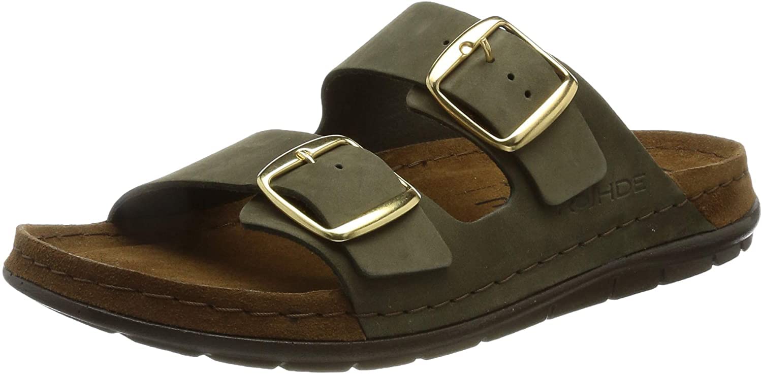 Rohde RODIGO-D Women's Mules, Slippers, Slides, Sandals, Summer Shoes, Casual Shoes, Olive 61, 4 UK