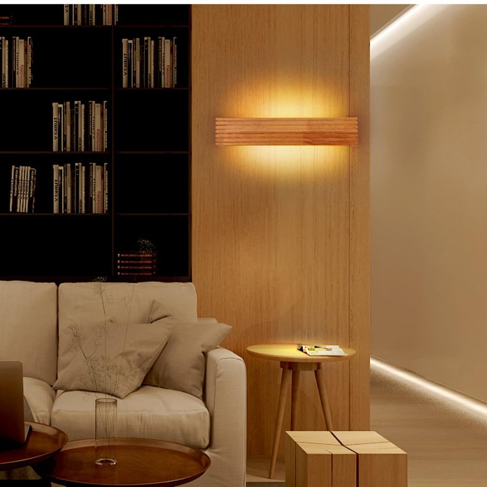 Lampada A LED in Legno Massello Lampada da Specchio per Il Bagno Lampada da Tavolo per Il Bagno Lampada da Parete in Legno Originale