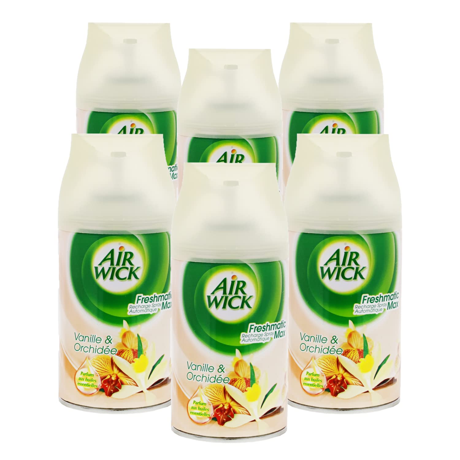 6 x Air Wick Freshmatic Nachfüller Lufterfrischer Vanille & Orchidee Je 250 ml