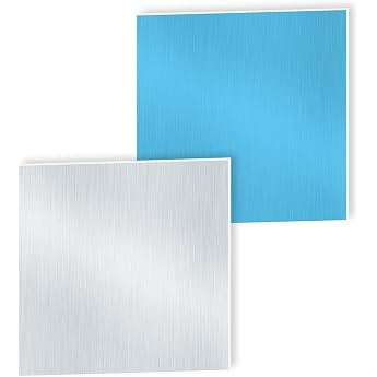 6063 Aluminium Sheet with Double-Sided Protective Film 80 mm x 80 mm x 1 mm Wall Thickness Square Aluminium Plate 2 PCS