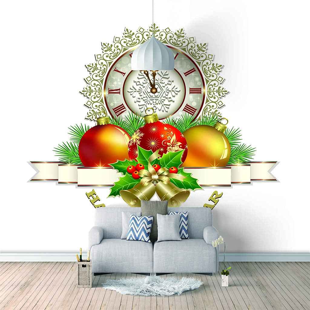 Papier Peint Photo Noël 200x140 cm poster mural géant trompe l'oeil 3D