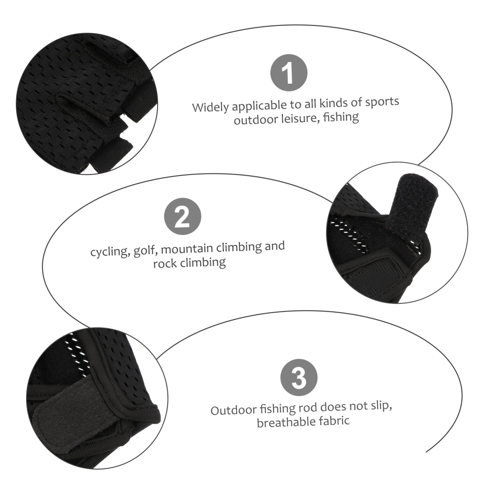Yardenfun 1 Pair Outdoor Half Gloves for Sports Slip Cycling Climbing Gloves Breathable Design for Enhanced Grip Comfortable Fit for Long Term Use for Outdoor Activities