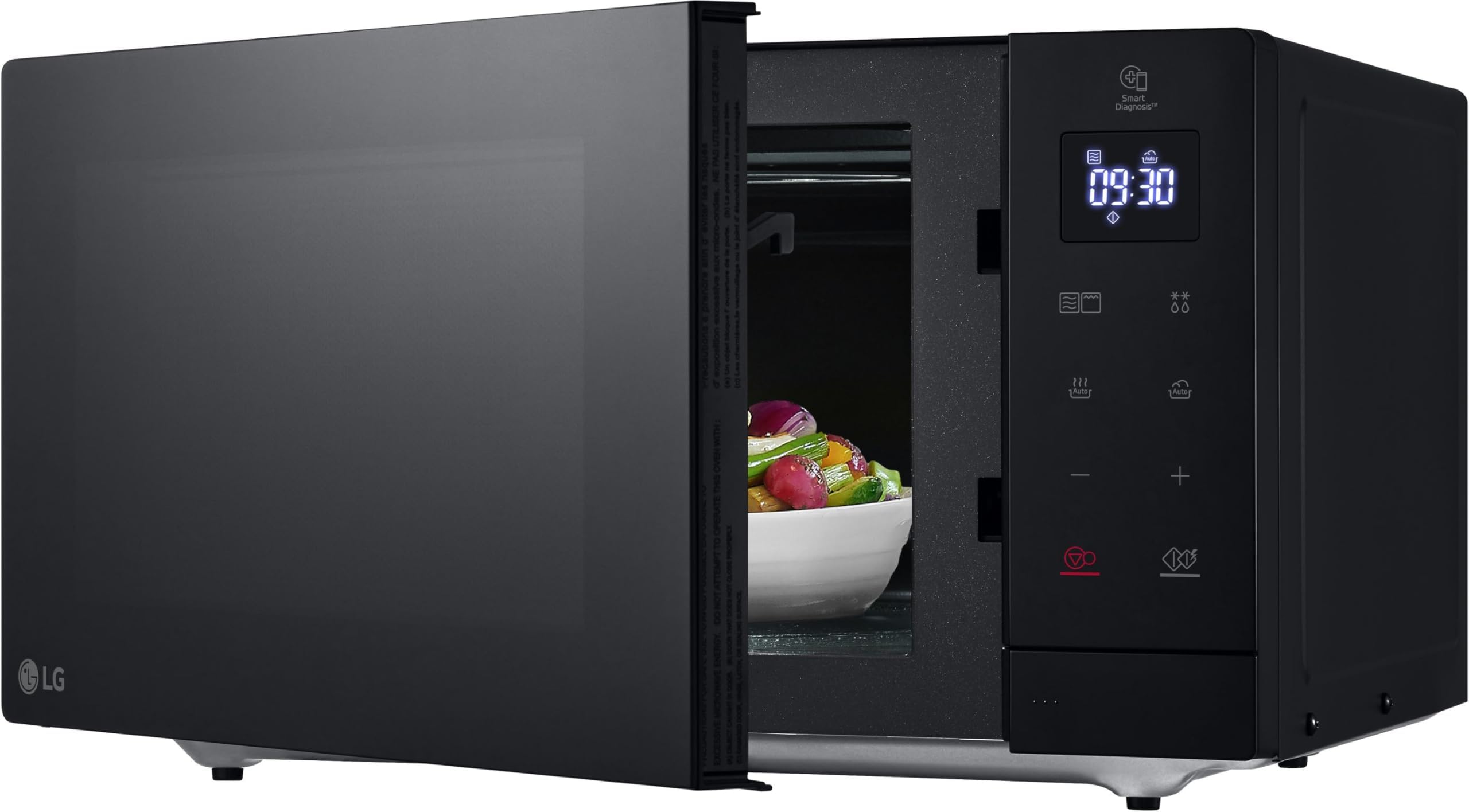 LG MH7032JAS Mikrowelle (30 L, 1000 W) mit Grill (LED-Display, 28 Automatikprogramme, pflegeleicht), Schwarz