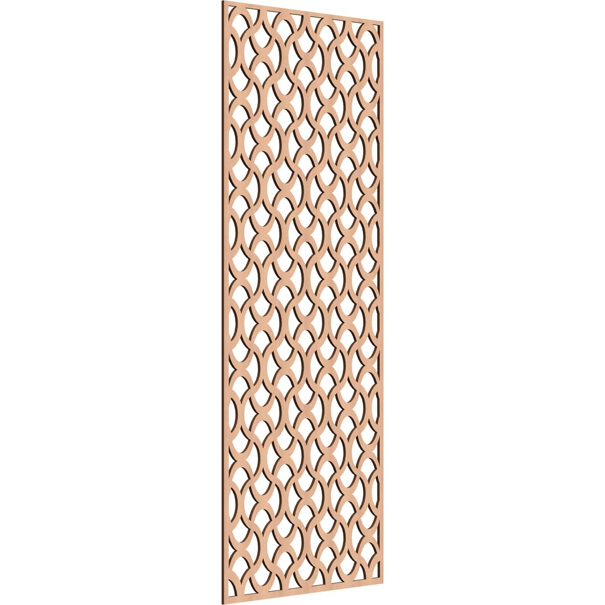 Resort Decorative Pierced Fretwork Wood Wall Panels, 25 3/8"W x 64 3/8"H x 1/4"T, Alder
