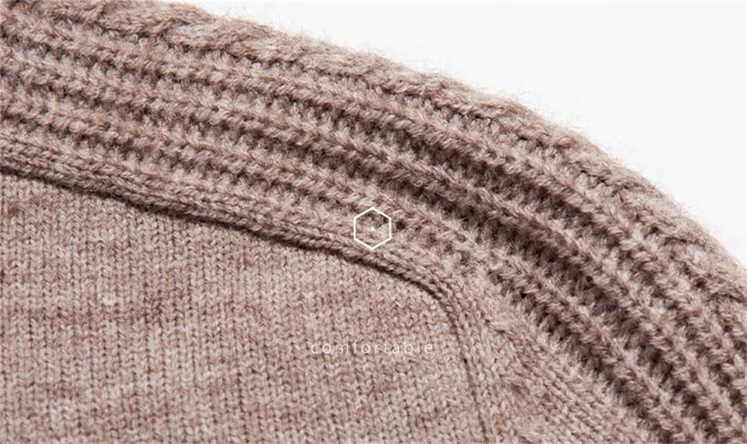 Hgvcfcv Maglioni Mezza Zip Lana Cashmere Maglieria Pullover Moda Invernale Uomo Abbigliamento Pulover Maglioni