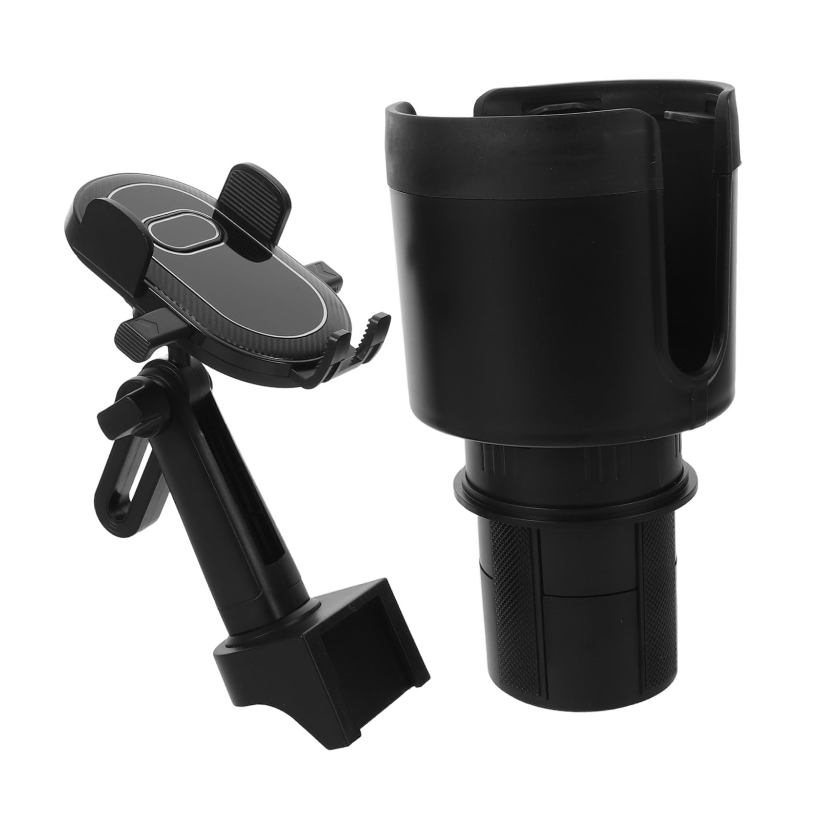 Operitacx Supporto Telefono Auto Portabicchiere Organizza Smartphone e Bevande Clip Sicura Compatibile Diverse Dimensioni Telefono e Tazze Facile Angolo Vista Resistente Usura