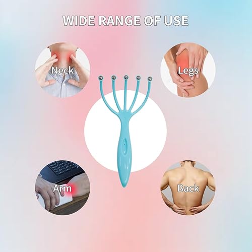 Miniatura 4 de Paquete de 2 masajeadores de cabeza para el crecimiento del cabello, masajeador de mano estimulante del cuero cabelludo para relajación profunda y