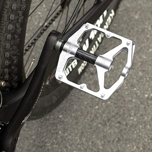 Miniatura 2 de Rock BROS Pedales de bicicleta de montaña Pedales planos 916 Pedales de bicicleta de carretera ligeros Pedales de bicicleta de carretera de fibra de