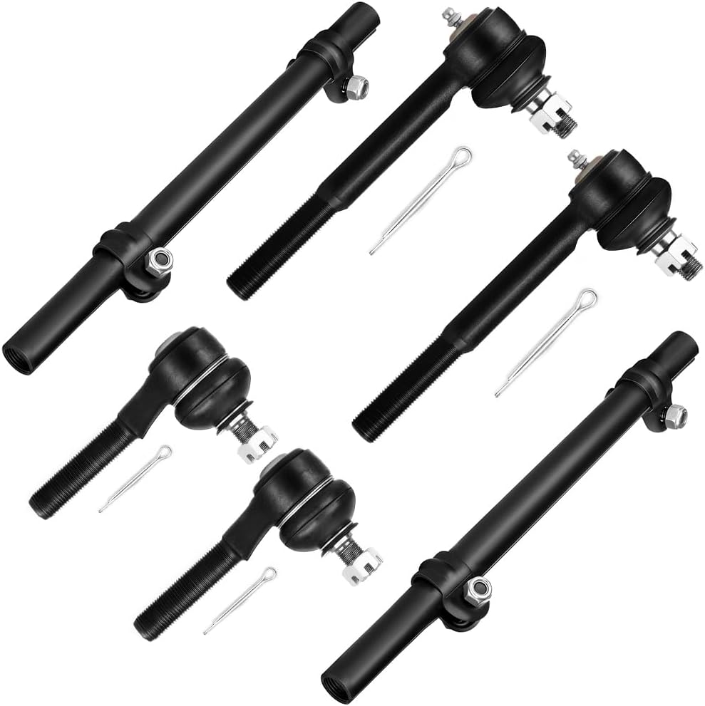 SCITOO 6-PC SET Suspension Kit for Ford Crown Victoria for Lincoln Town Car for Mercury Grand Marquis Front Inner Tie Rod End, Front Outer Tie Rod End, Front Tie Rod Adjusting Sleeve