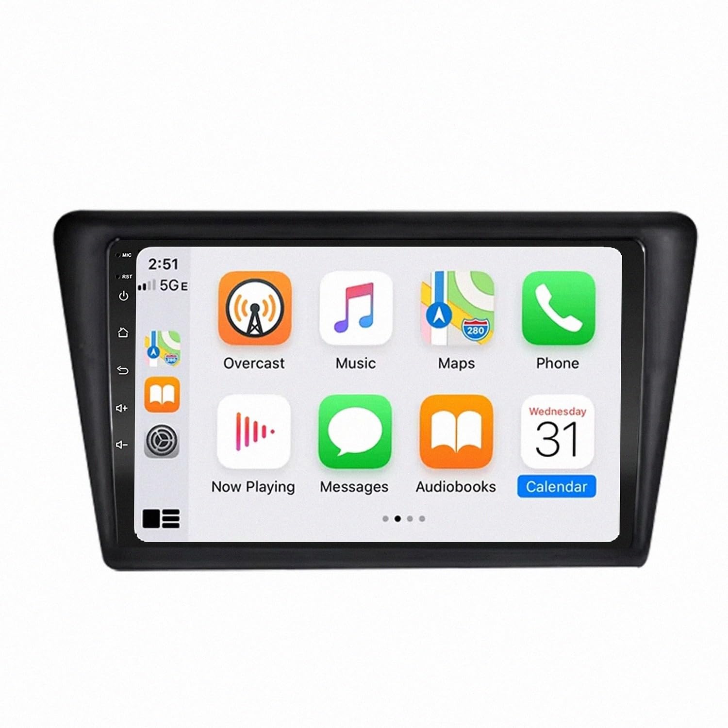 Pantalla de coche 2 DIN con Bluetooth multimedia compatible con Skoda Rapid 2013-2020 8