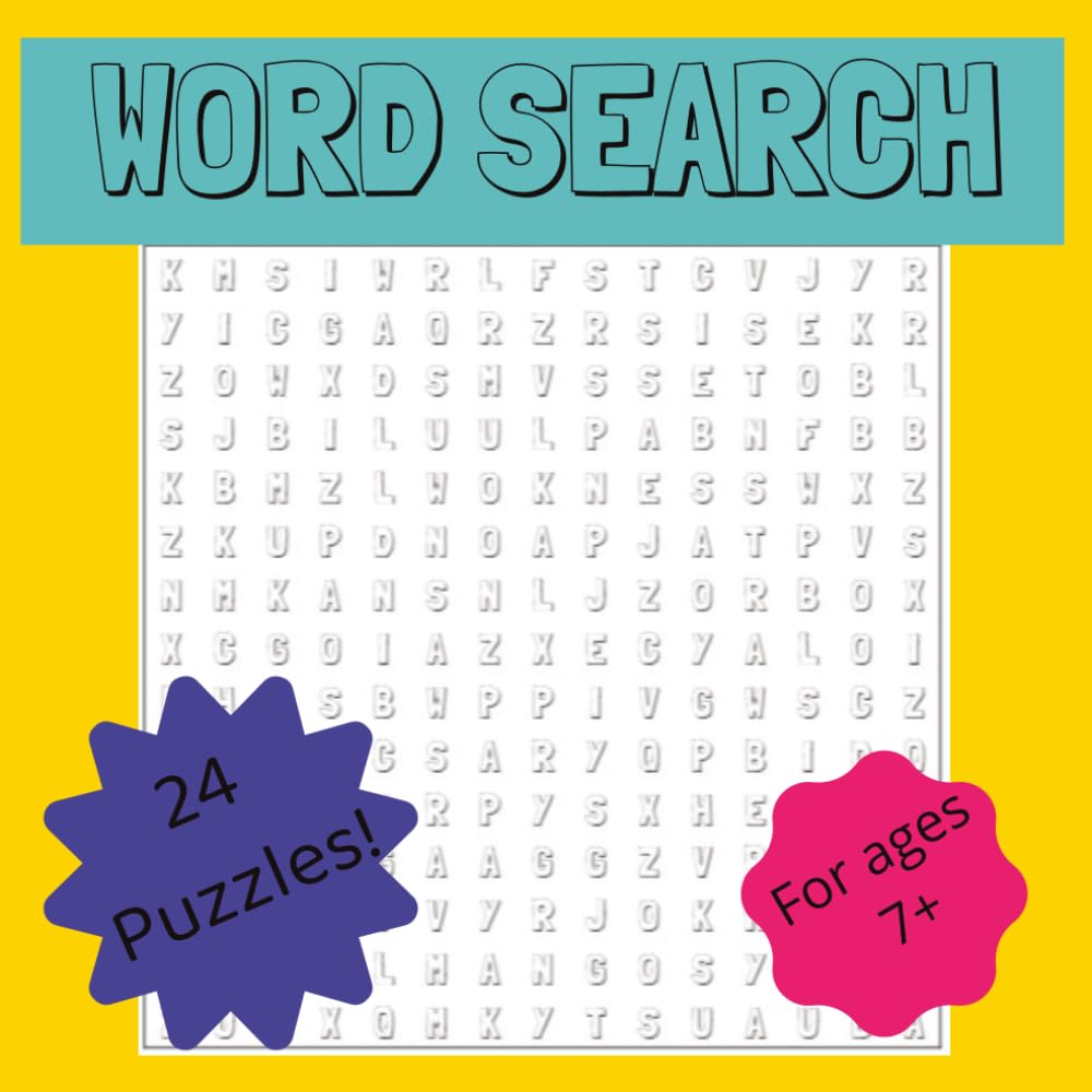 WORD SEARCH | 24 Puzzles!|For ages 7+