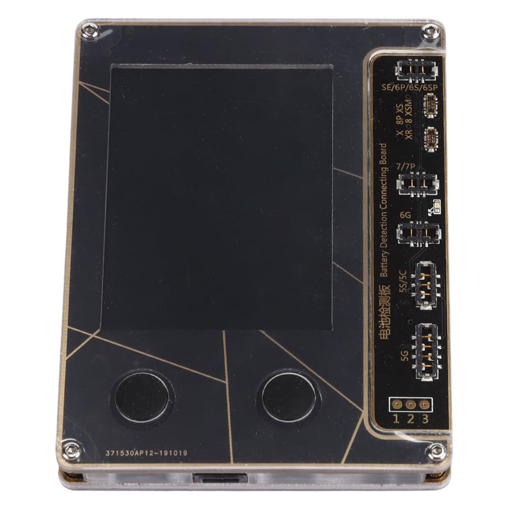 Ejoyous Programator Baterii Tester Baterii Telefonu Akrylowego z Wykrywaniem i naprawą Danych Obsługa Wielu Języków dla 5 5s SE 6 6P 6s 6sp 7 7p 8 8p X XR XS XS Max (BLACK)