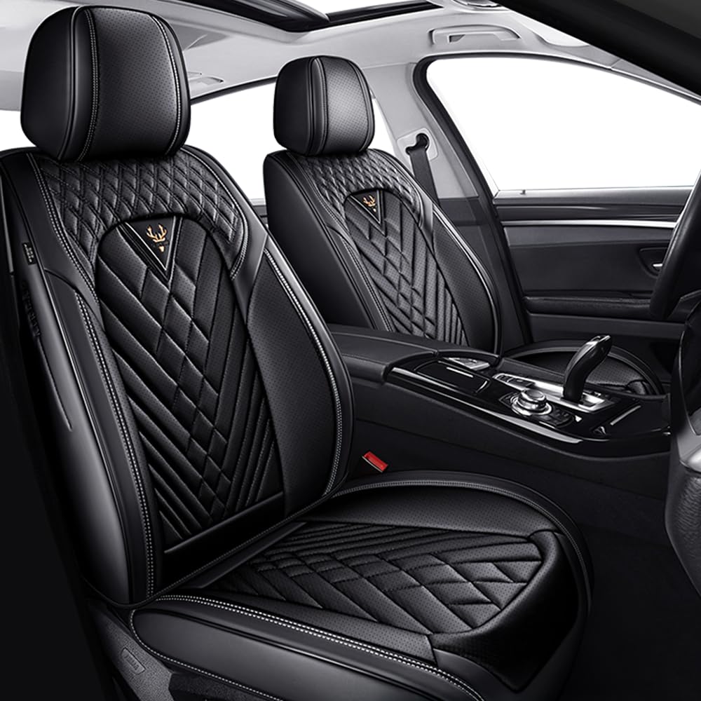 JXTH Fit for Ford Ranger Seat Covers 2000-2026, Nappa Leather, 360° Full Protection, Thick Padding & Memory Foam, Waterproof & Stain-Resistant Car