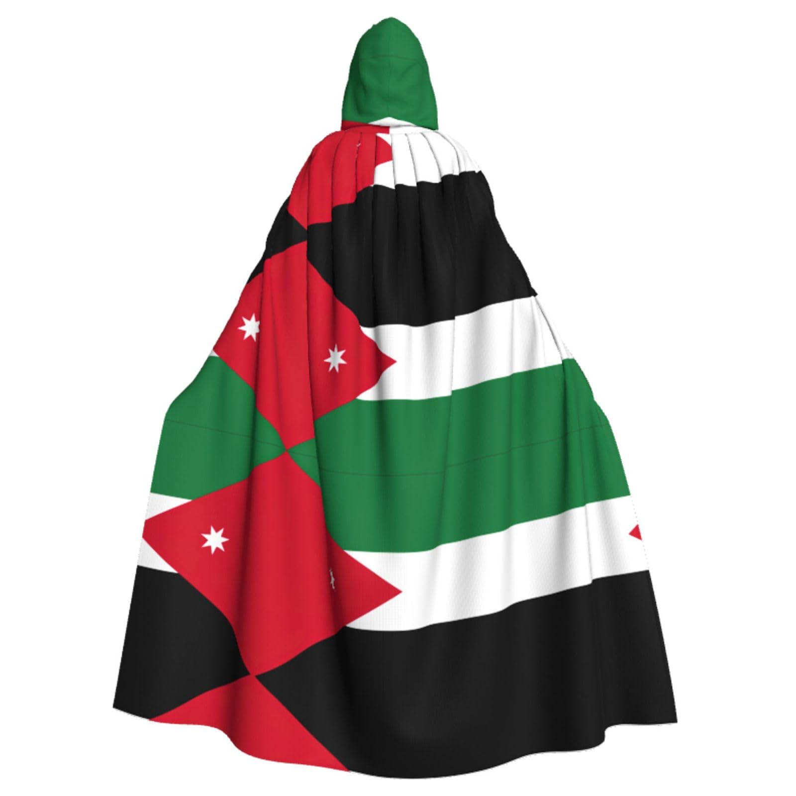 DRTGEDS Halloween Cape Jordan Flag Cloak Hooded Cape Cosplay Costume Adult Men Women