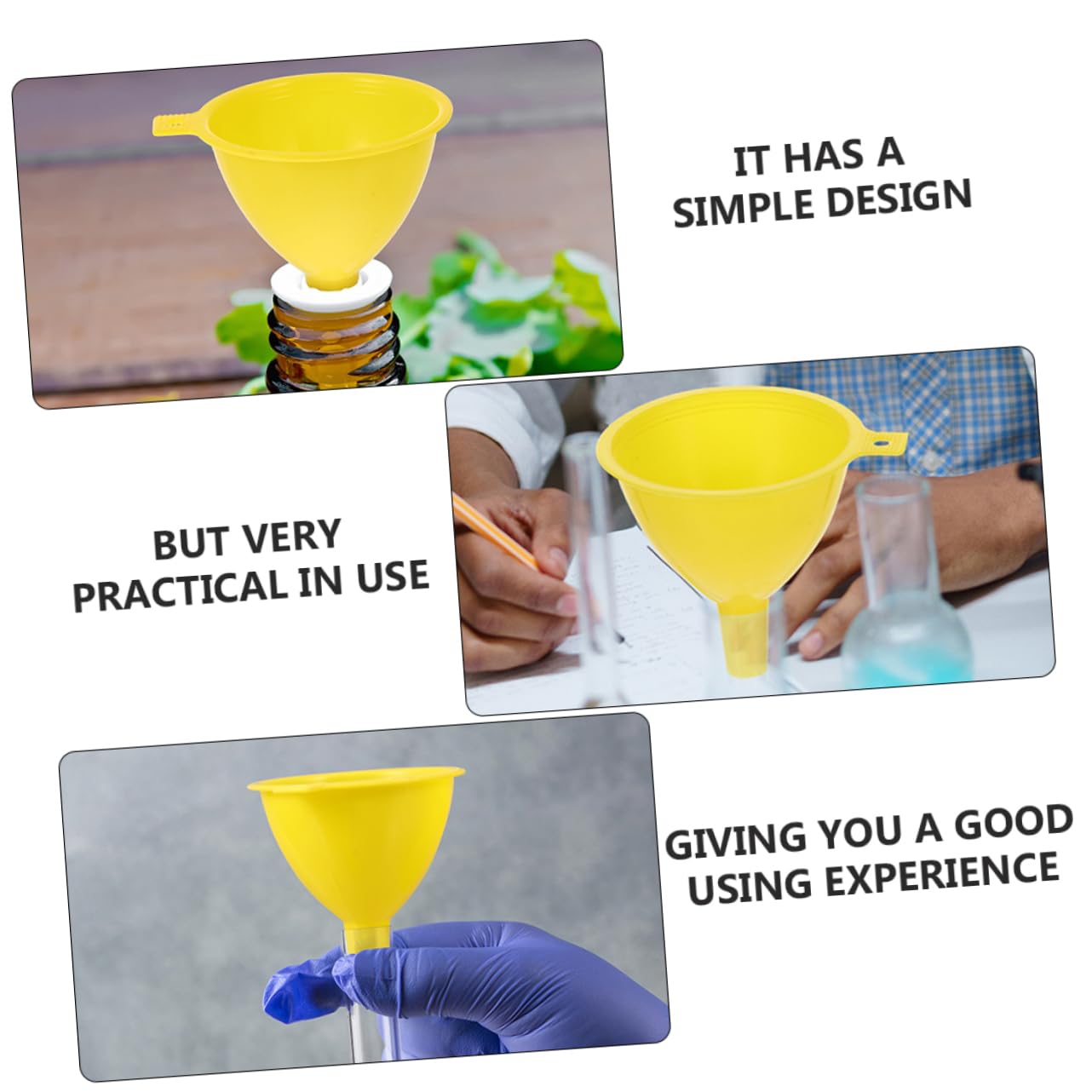 Zerodeko Laboratory Filling Funnel 60mm Diameter Plastic Funnel for Liquid Transfer Chemical Experiment Equipment for Teaching and Science Labs