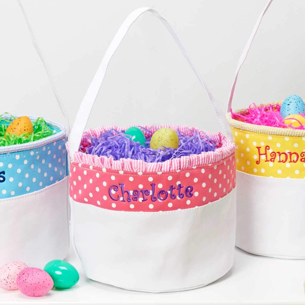 Personalized Soft and Light Easter Basket (Bright Pink)