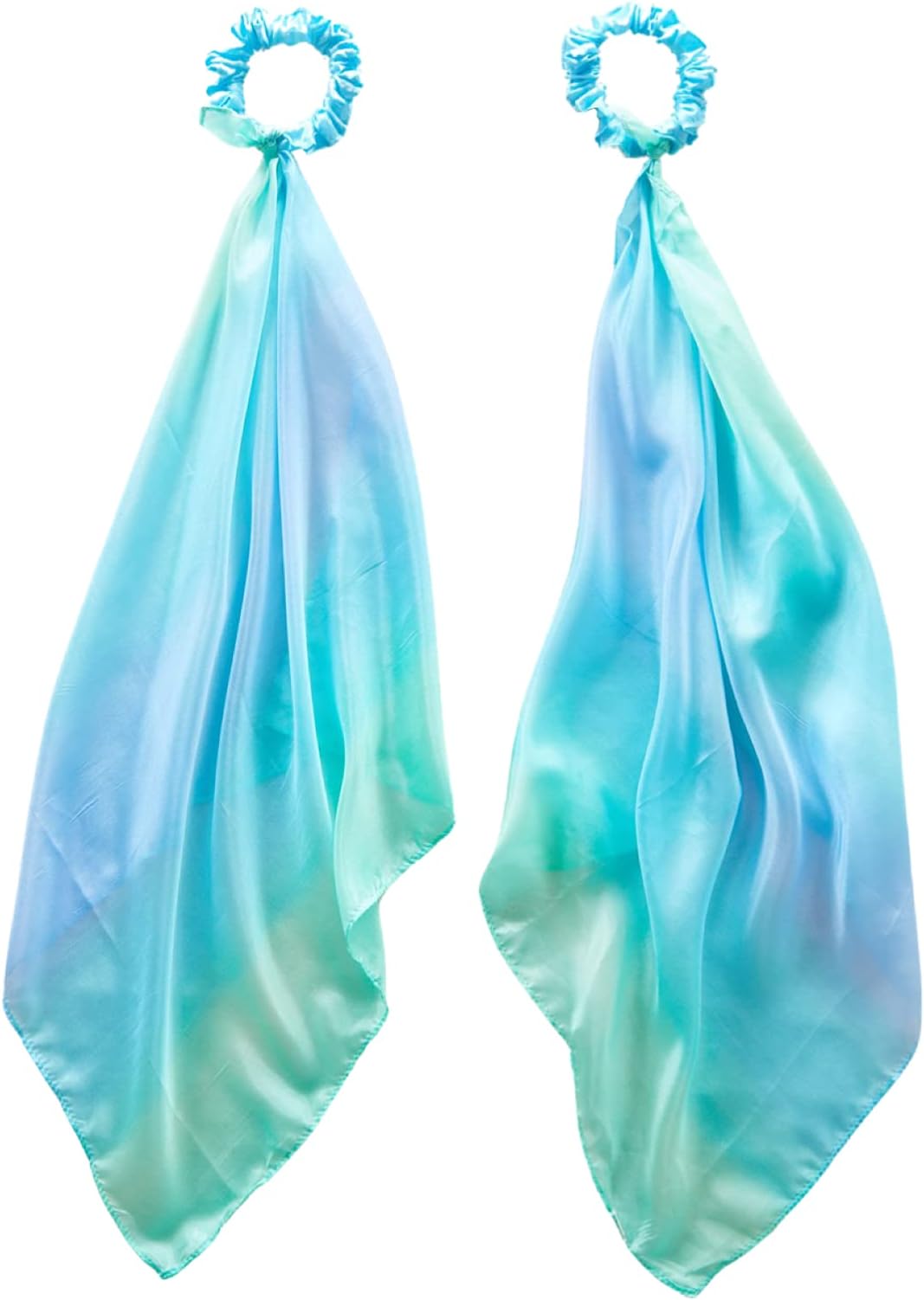 Sarah's Silks Wrist Streamers | 100% Silk Montessori and Waldorf Toys | Rhythm Ribbons for Dance, Imaginative, and Pretend Play | Includes 2 Pieces (Sea)