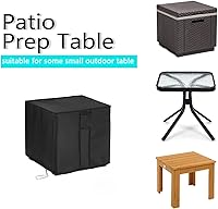 Vista 3 de Cubierta de Mesa al Aire Libre Cuadrada de 18 Pulgadas, Cubierta de Mesa de Patio para Mesa Refrigeradora de Hielo Cubo de Cerveza Keter, Cubierta