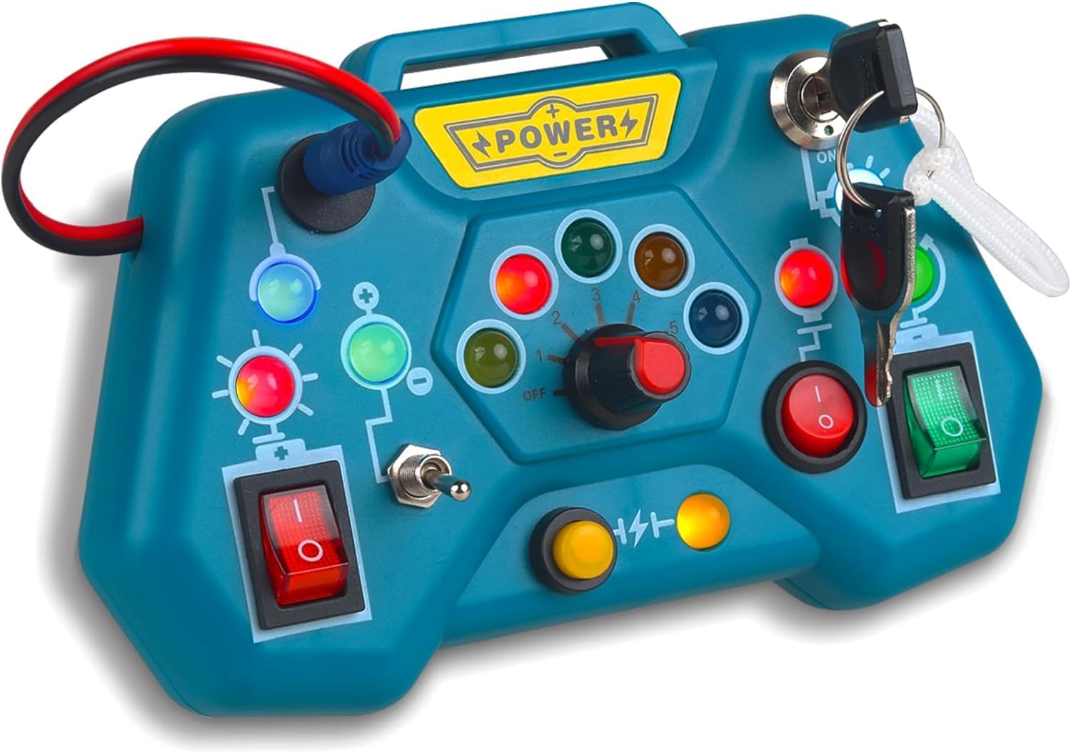 Toddler Toys for 1-2 Year Old Boy, Musical Montessori Busy Board, Early Educational Toy for Toddlers 1-3, Motor Skills Developmental Toy for 12-18 Month Age, Birthday Gift for 1+ Year Old Boy Girl
