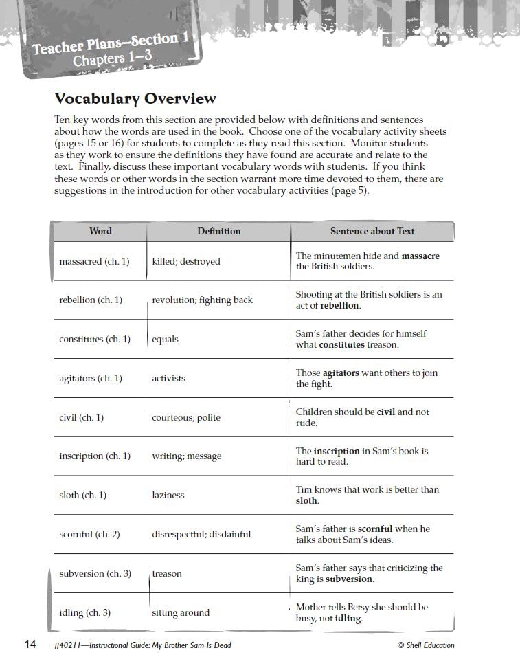 My Brother Sam Is Dead: An Instructional Guide for Literature - Novel Study Guide for 4th-8th Grade Literature with Close Reading and Writing Activities (Great Works Classroom Resource - Image 6