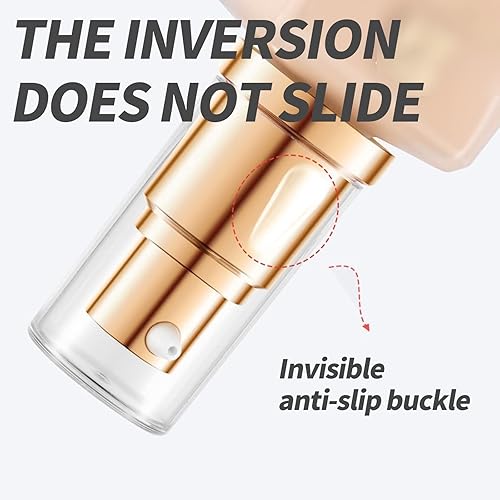 Miniatura 3 de Paquete de 4 bombas de base para base líquida Fit Me para base de maquillaje de doble desgaste, bomba de maquillaje dorada para una fácil